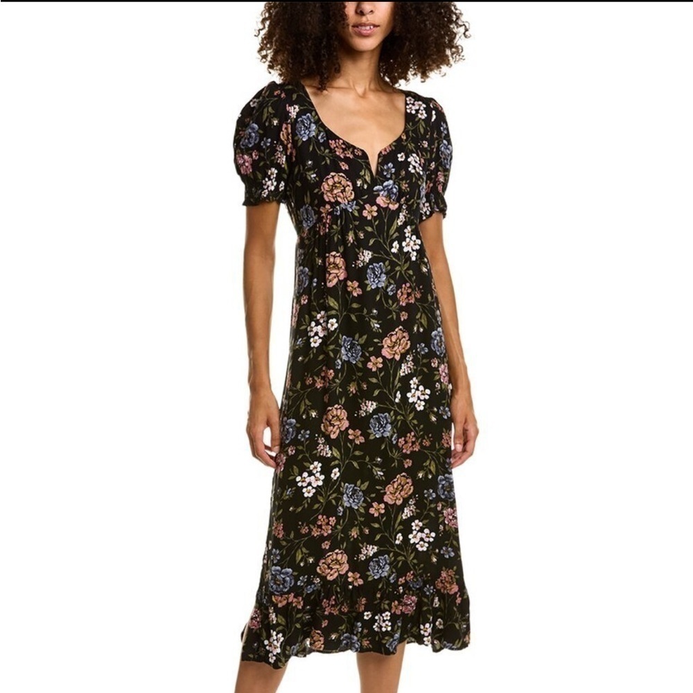 saltwater luxe los angeles black maya maxi dress size S